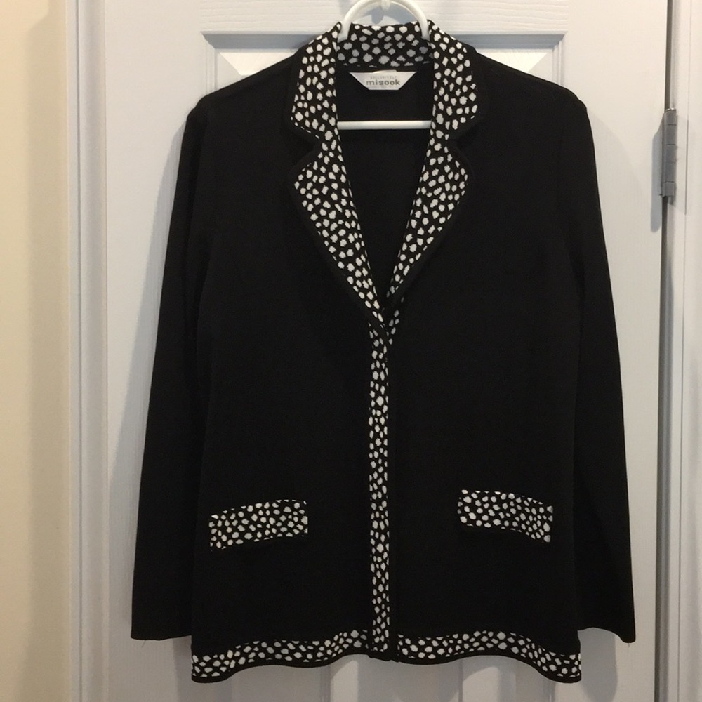 Misook Classic Sweater Jacket - Polkadots!